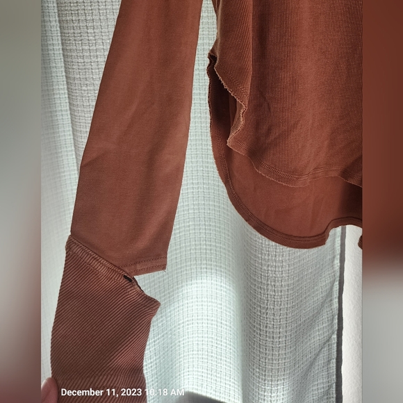 Lighburnt orange color FP movement simple layer shirt  NWOT - Picture 8 of 8